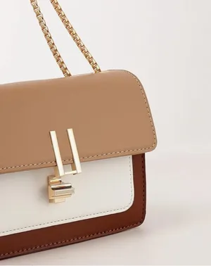 Amazon Color-Block Crossbody Bags for Women Leather Cross Body Purses Cute Designer Handbags Shoulder Bag Medium Size thumbnail 5