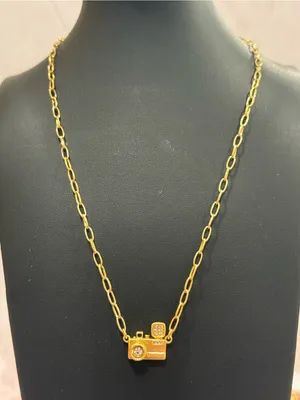 Kendra Scott kate spade |♠️| Gold Plated and Pave Crystal Camera Necklace ONLY thumbnail 2