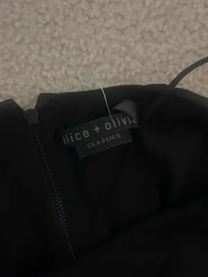 Alice + Olivia Black Slip Mini Dress thumbnail 2