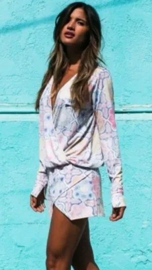 FOR LOVE & LEMONS Mosaic Ole Skirt, Tile Print- Size Large thumbnail 1