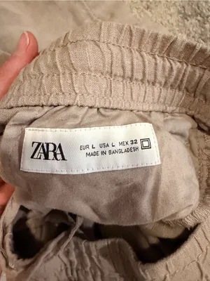 Zara Casual Elastic Waist Beige Shorts thumbnail 5