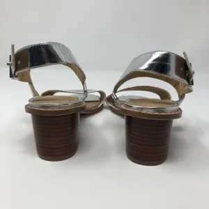 ASOS Silver Metallic Heel Sandals Block Heel Size 5 thumbnail 5