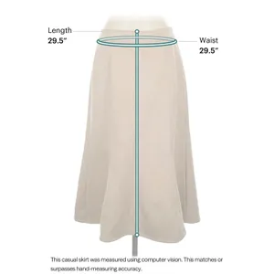 Elie Tahari Faux Suede Skirt Women 4 Tan Quiet Luxury Minimalist thumbnail 4