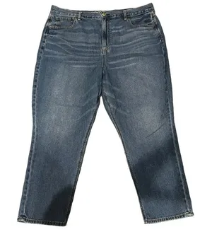 American Eagle High Rise‎ Dark Wash Mom Jeans Size 20 Short thumbnail 1
