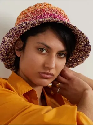 Isabel Marant Positano Crocheted Raffia Bucket Hat NWOT thumbnail 1