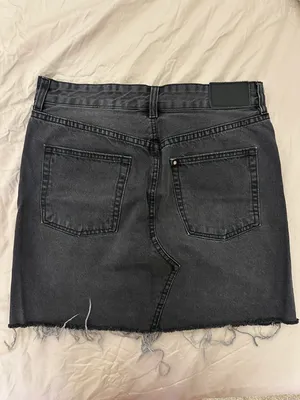 H&M Black Denim Mini Skirt thumbnail 3
