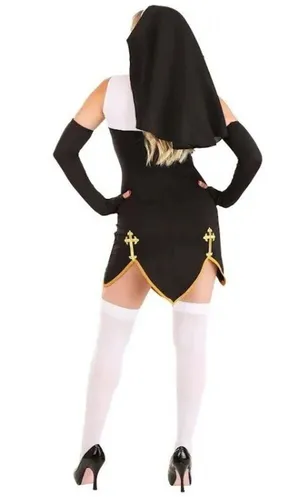 NEW Music Legs Bad Habit Naughty Nun Costume Size S/M thumbnail 4