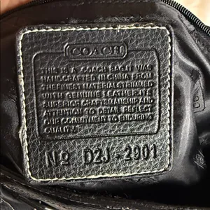 Coach Black and Silver Shoulder Bag with Snakeskin Accent thumbnail 6