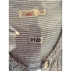 Faherty Isha Linen Dress Small Blue Stripe Pintuck Coastal Summer $178‎ thumbnail 9