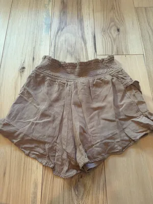 Brown Ruffle Layered Smocked Skort Size XS thumbnail 3