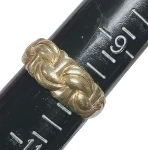 Atasay Kuyumculuk AK 14K Yellow Gold Smooth Byzantine Sz 10 Band State Ring thumbnail 8