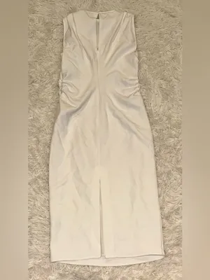 NEW Reiss Bronte Ruched Sleeveless ivory Midi Dress sz 4 thumbnail 6