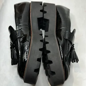 Sarto Patent Leather Lug Loafers Black Size 8.5 thumbnail 6