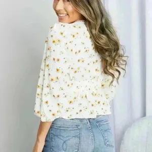 Blu Pepper Floral
 Peplum Blouse thumbnail 2