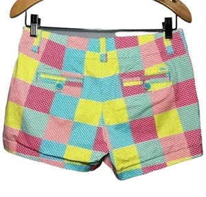 Vineyard Vines Women’s Size 2 Multi Color Pastel Whale Print Patchwork Shorts thumbnail 2