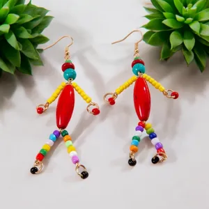 Resin Beaded Dangle Earrings Ethnic Bohemian‎ Style Perfect for Parties & Casual thumbnail 4