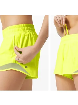 Lululemon Hotty Hot Short II *Long 4" Highlight Yellow 6 thumbnail 2