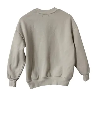 OAK + FORT West Coast Oversized Cotton Beige Pullover Sweatshirt Crew Top thumbnail 6