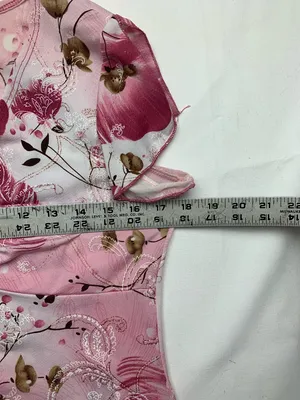 y2k la khaki size large Pink Floral Asymmetrical Women’s Top short sleeve fairy thumbnail 7