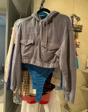 Urban Outfitters Denim Cropped Jacket thumbnail 1