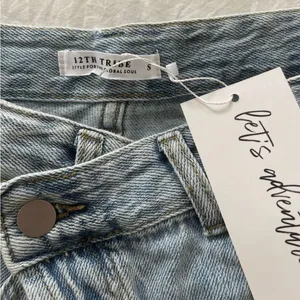 12th Tribe asymmetric waist jean shorts thumbnail 2