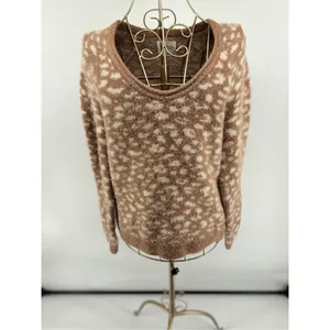 Abercrombie & Fitch Leopard Print Sweater Women Medium Soft A&F V Neck thumbnail 12