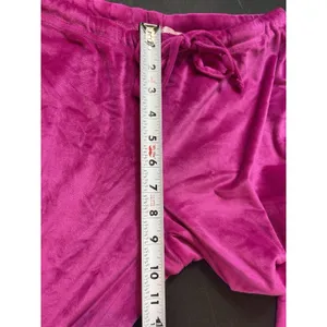 Juicy Couture Velour Pajama Pants Pink Rhinestone Logo Flared S Drawstring thumbnail 12