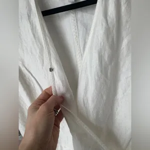 & other stories linen romper wrap tie front short sleeve playsuit pockets thumbnail 12