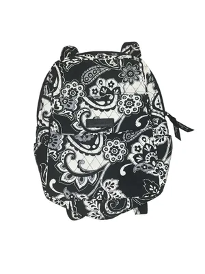 Vera Bradley Midnight Paisley Black & White Campus Backpack w/Rare Magnetic Flap thumbnail 2