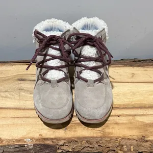 SOREL HARLOW WATERPROOF LACE COZY ANCIENT‎ FOSSIL Size 7 A48 thumbnail 5