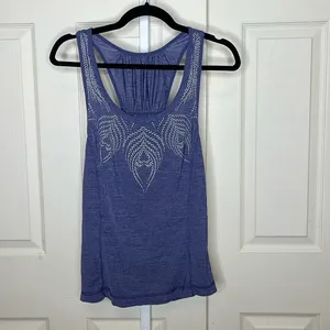Lululemon Silver Reflective Racerback Tank Top Purple Size 4 thumbnail 3