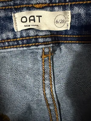 OAT High Rise Wide Leg Boho Medium Wash Jeans Size 6/28. thumbnail 4