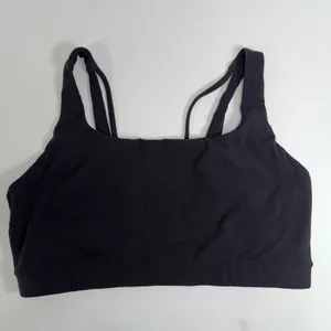 Athleta L Sports Bra Exhale A-C Black Low Impact Support Soft Yoga Active 486376 thumbnail 4
