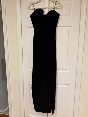 Amanda uprichard X Revolve Strapless Puzzle Gown in Black thumbnail 7