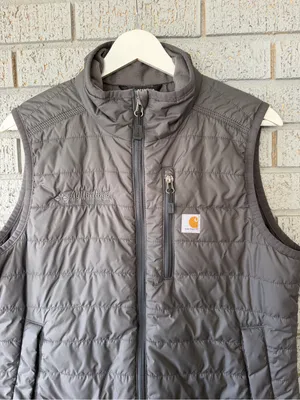 Carhartt Gilliam Rain Defender Quilted Vest Grey Size Medium thumbnail 3