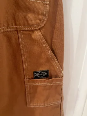 Bershka Brown Carpenter Pants Size 6 Straight Leg Utility Workwear Y2K thumbnail 3