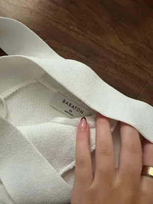 White Aritzia Cross Top thumbnail 2