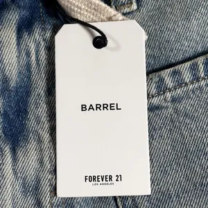 Forever 21 Barrel Jeans Size 25 Light Wash Lace Up Waist Y2K Denim NWT thumbnail 8