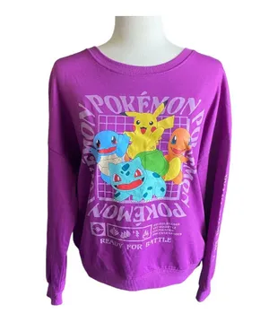 Pokémon NWT--PURPLE SWEATSHIRT-SIZE MEDIUM “ thumbnail 1