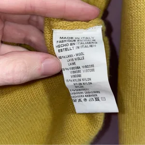 Brandy Melville Cashmere Crop Sweater Women M Wool Lightweight Knit Y2K Preppy thumbnail 6