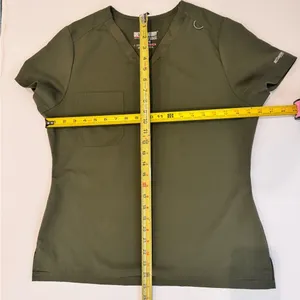 Grey’s Anatomy Active Olive Green Stretch Scrub Top Women’s Medium Workwear thumbnail 7