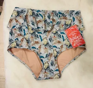 Kortni Jeane High-Waist peplum swimmer swimsuit Bikini Bottoms gone bananas new! thumbnail 1