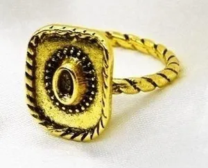 Gold Cowboy Hat Ring thumbnail 1