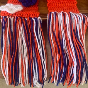 Handmade Denver Broncos Knitted Scarf Orange thumbnail 3