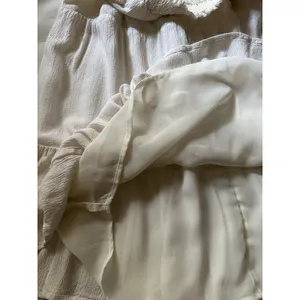 American Eagle Ivory Babydoll Dress with Smocked Bodice Size XS Lined boho style thumbnail 12