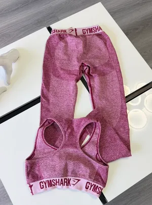 gymshark flex set in heathered maroon 🎀 size small thumbnail 3