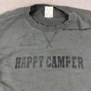 OFFLINE By Aerie Sweatshirt Womens XS Gray Happy Camper Crewneck Fleece Pullover thumbnail 4