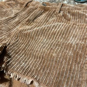Corduroy Brown Frayed Hem Shorts thumbnail 8