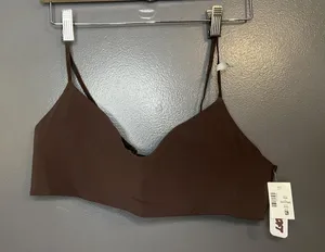 Dvntme Bra Womens XL Brown Seriously Soft Contour V Wireless Bralette Stretch thumbnail 1