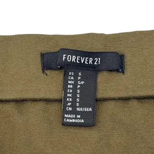 Forever 21 Womens S Midi Pencil Skirt Olive Green Stretch Side Slit thumbnail 7